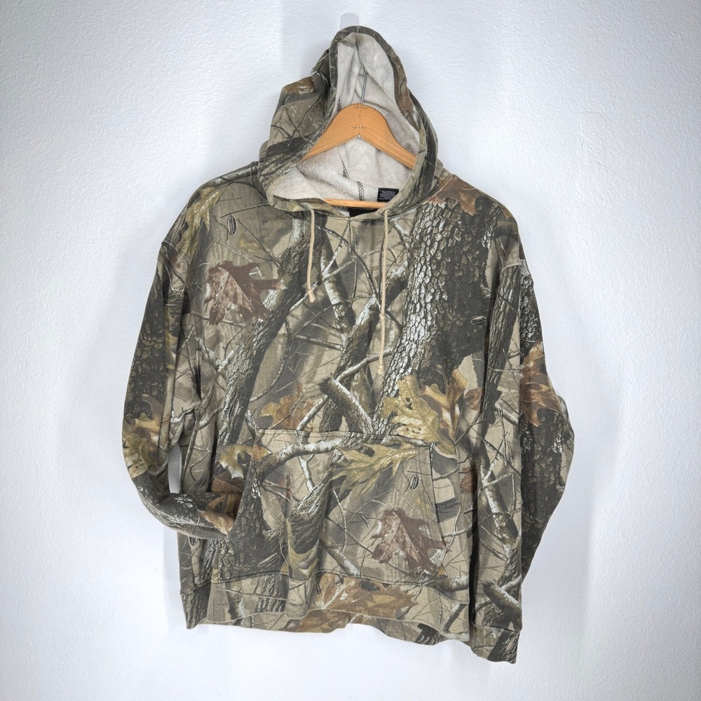 RedHead Realtree Hardwoods Camo Hoodie Mens XL Brown Green Pullover Sweatshirt